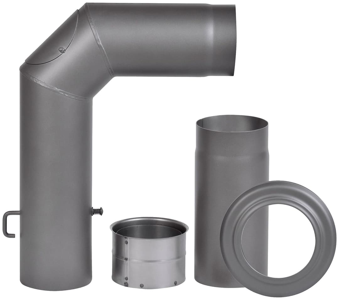 Firefix Ofenrohr Bogen | Grau