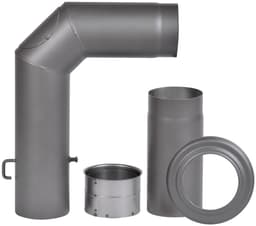 Firefix Ofenrohr Bogen | Grau