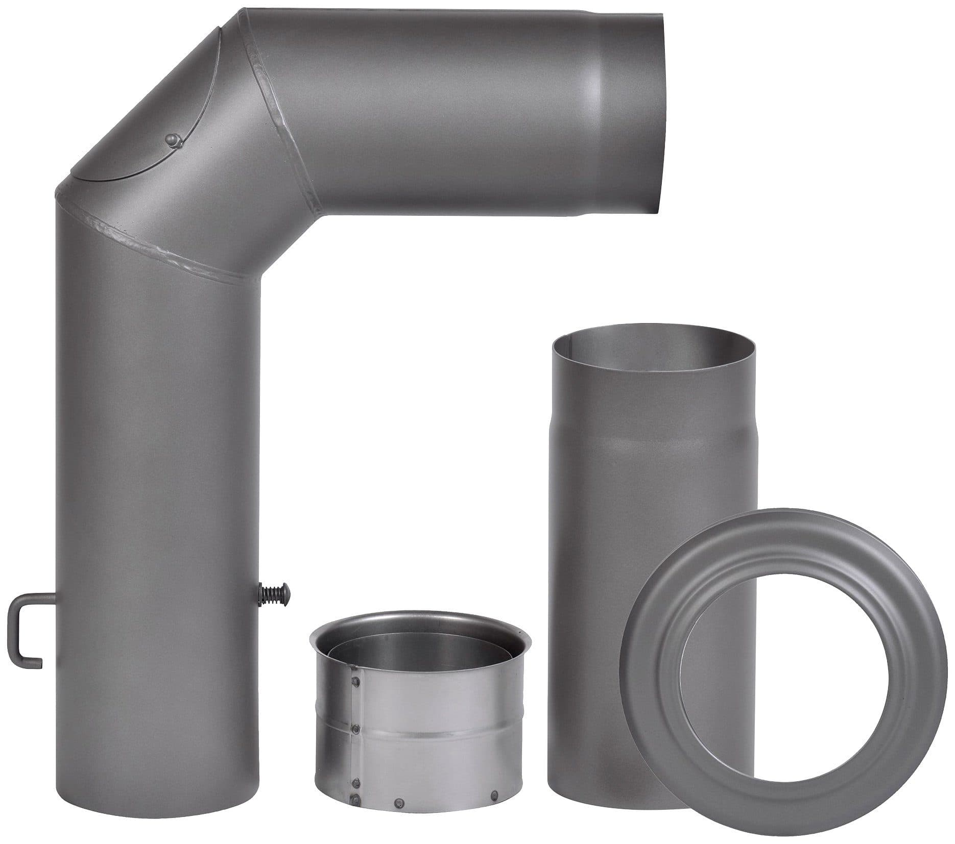 Firefix Ofenrohr Bogen | Grau