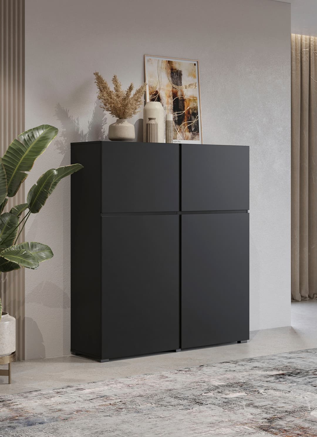 OTTO home Highboard Cross | Schwarz