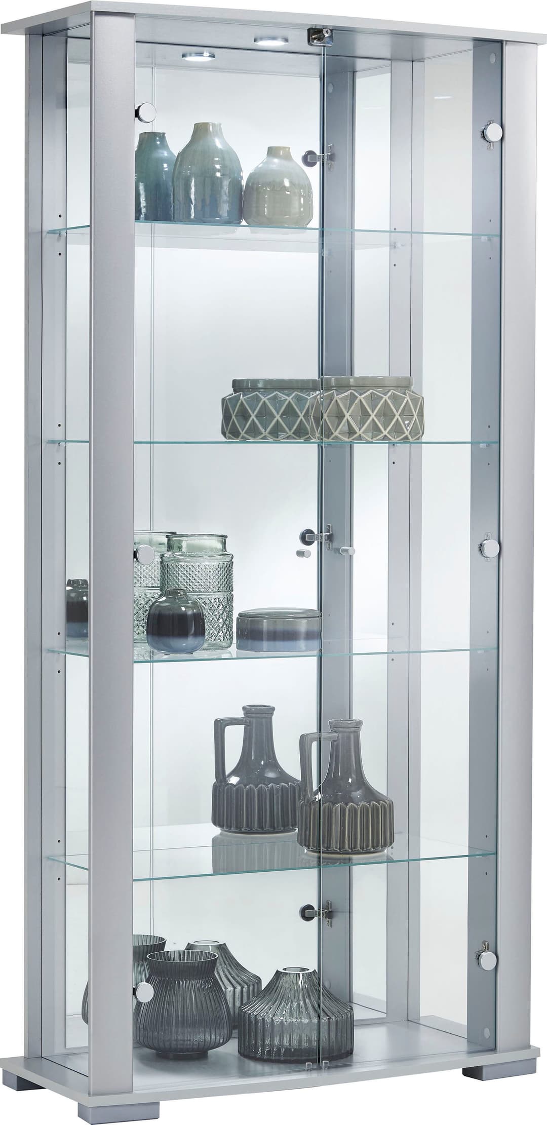 fif möbel Vitrine STELLA | Silber