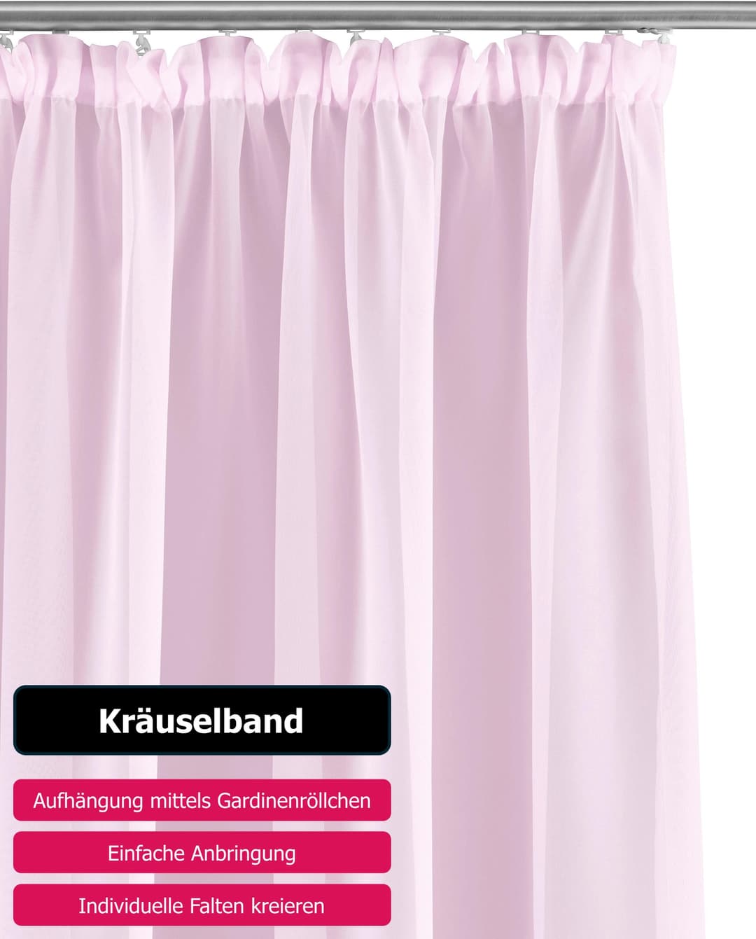 OTTO home Gardine XANA | Rosa