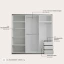 Schlafkontor Carano Kleiderschrank | Weiß 4