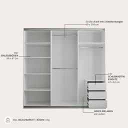 Schlafkontor Carano Kleiderschrank | Weiß
