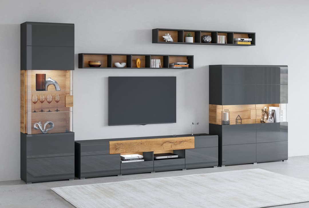 OTTO home Wohnwand Toledo | Mehrfarbig