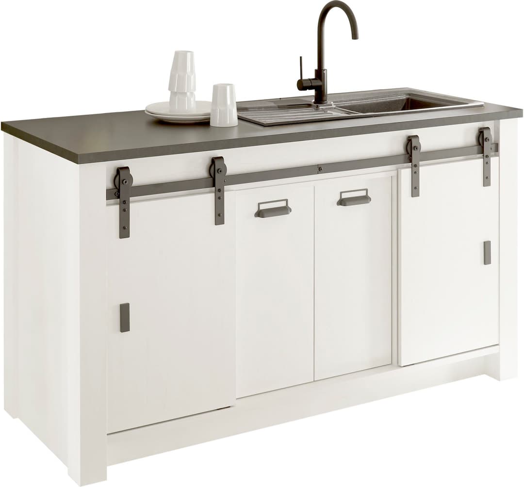 Home affaire Spülenschrank Sherwood | Weiß
