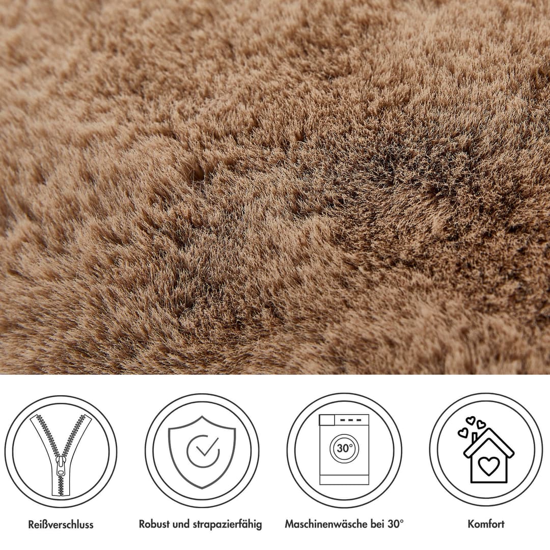 LUXOR living Fellkissen Dekokissen Novara | Braun