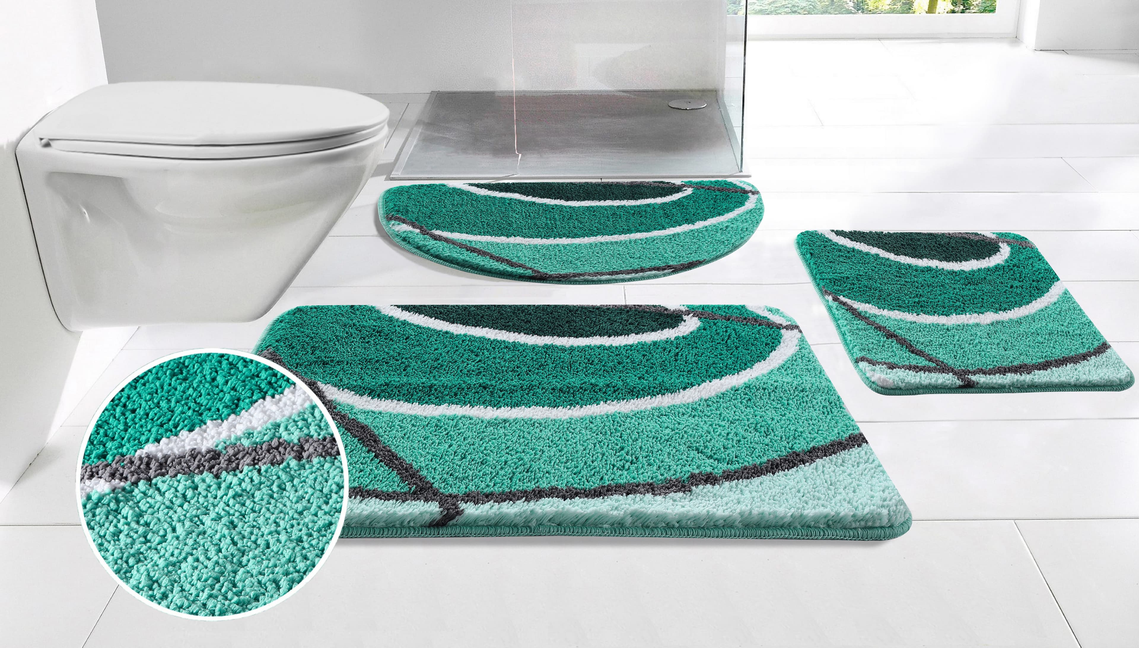 OTTO home Badematte Juna mit Muster | Türkis