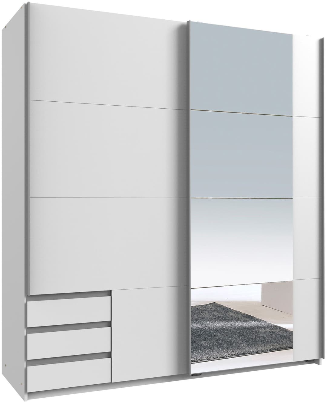 Wimex Schwebetürenschrank Emden | Weiß