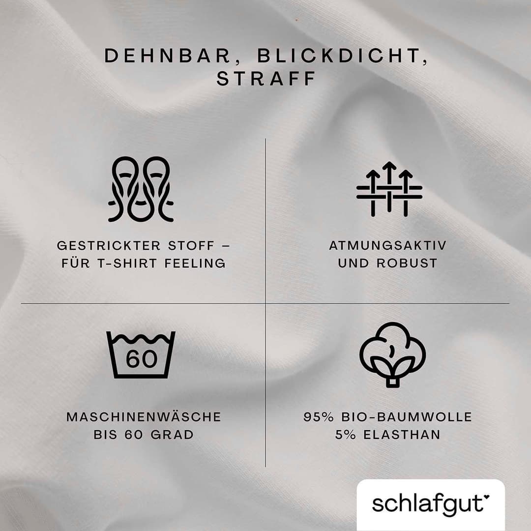 Schlafgut Spannbettlaken PURE TOPPER | Beige