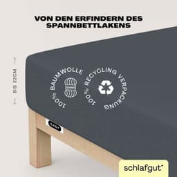 Schlafgut Spannbettlaken EASY JERSEY | Grau