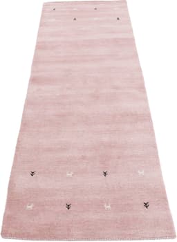 carpetfine Wollteppich Gabbeh Uni | Rosa