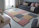 FLAIR RUGS Wollteppich Abstract Collage | Mehrfarbig