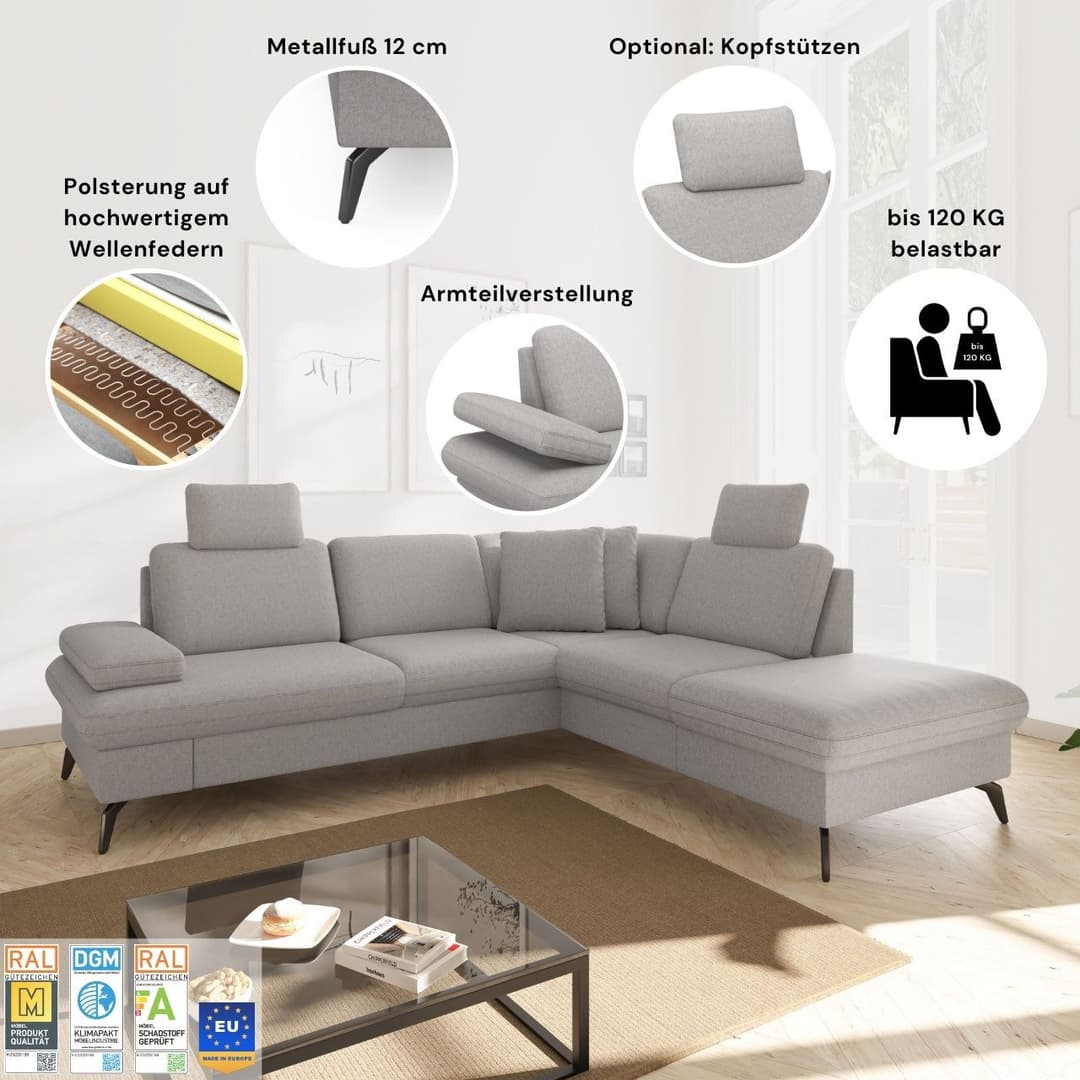 sit&more Wohnlandschaft Morris Jubi U-Form | Braun