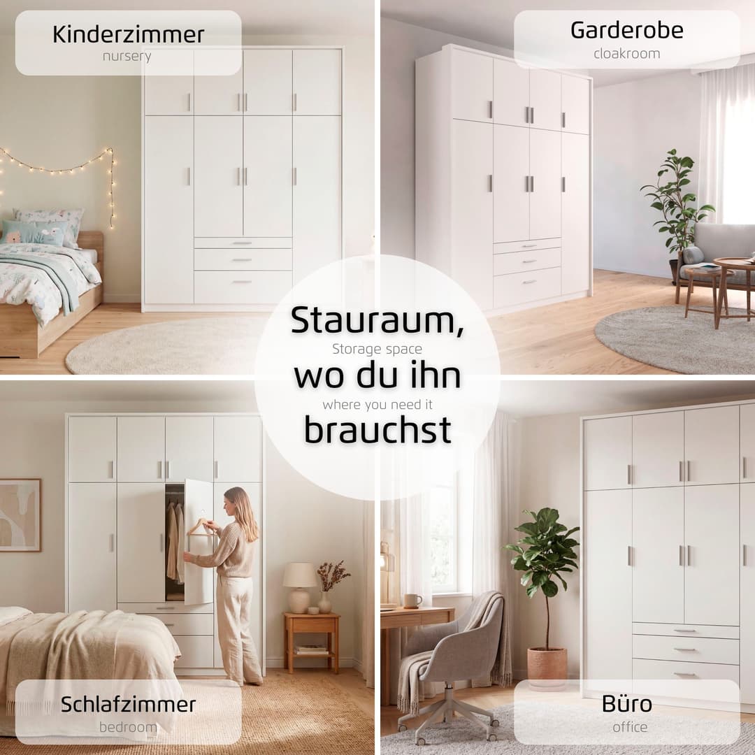 rauch Kleiderschrank HILDESHEIM | Grau