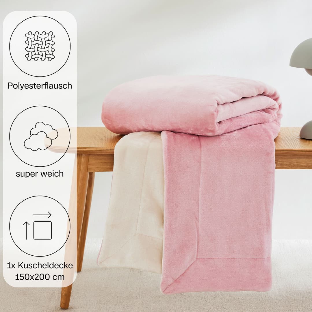 Wohndecke Doublesoft | Rosa