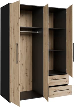 FORTE Mokkaris Kleiderschrank | Holztöne