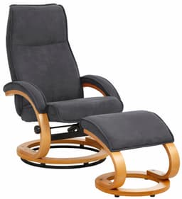 Home affaire Relaxsessel mit Hocker PARIS | Grau