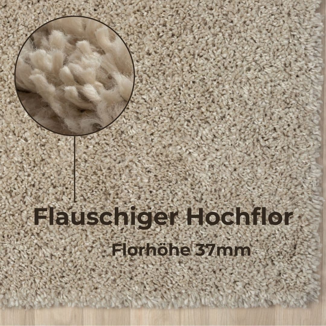 OTTO home Hochflor-Teppich Banji | Beige