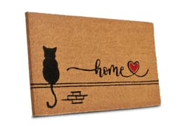 HANSE Home Fußmatte Kokos Cat Home | Braun