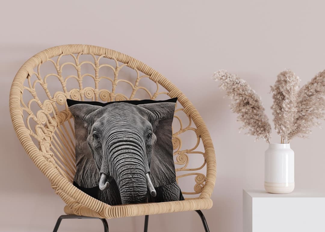queence Dekokissen Elefant | Schwarz