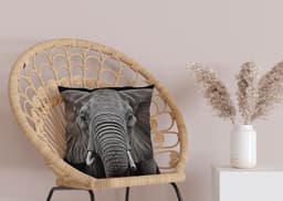 queence Dekokissen Elefant | Schwarz