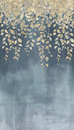 CosmoLiving by Cosmopolitan Vliestapete Gilded Bloom | Blau