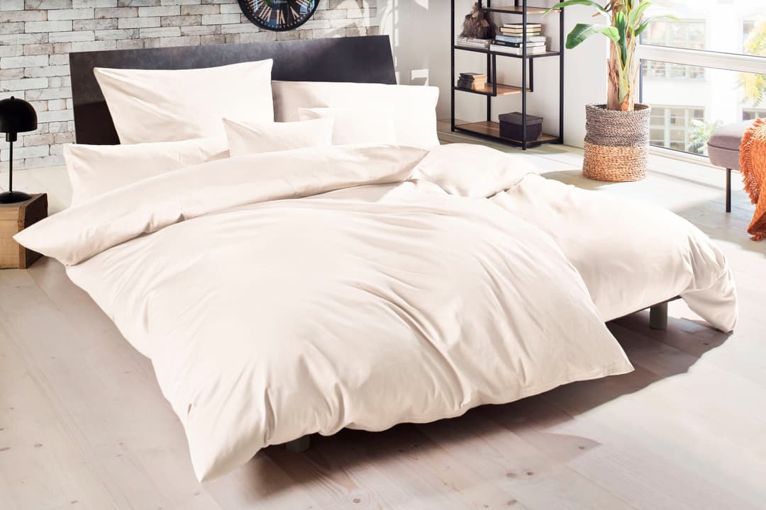 Primera Bettwäsche Uni Luxus-Satin | Beige