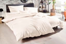 Primera Bettwäsche Uni Luxus-Satin | Beige