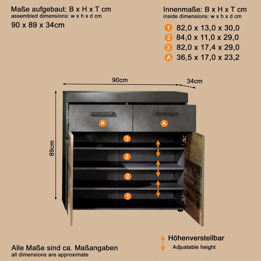 INOSIGN Schuhschrank Ilana | Braun