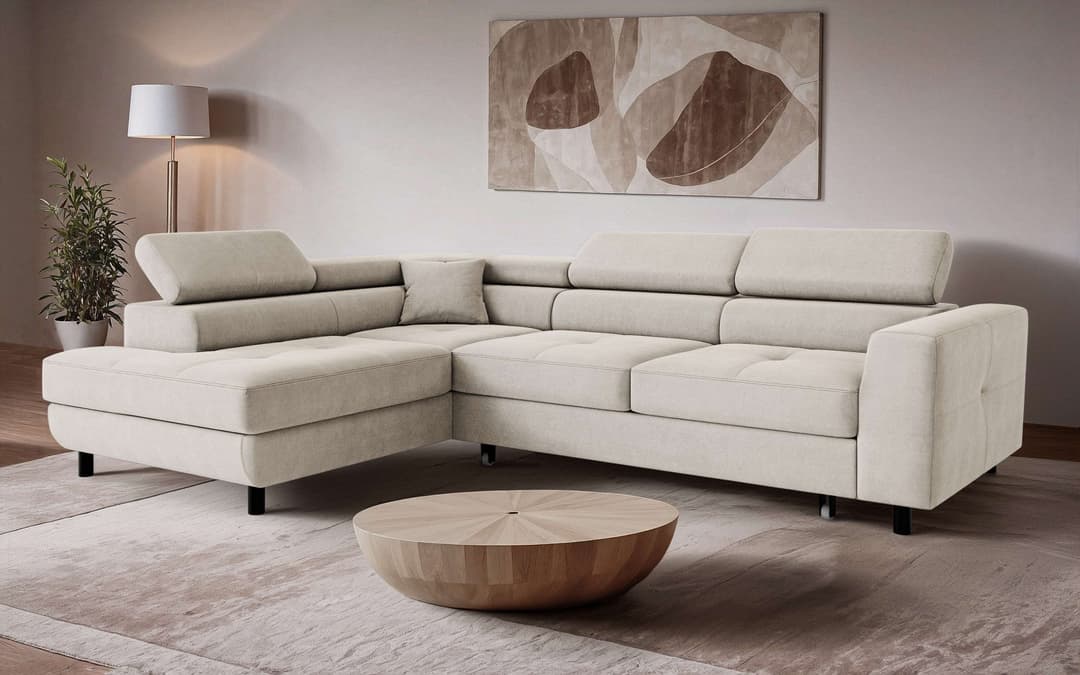 OTTO home Ecksofa AADEN Schlafsofa | Beige