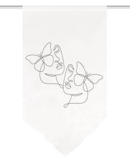 HOME WOHNIDEEN Scheibengardine SYLIA | Grau