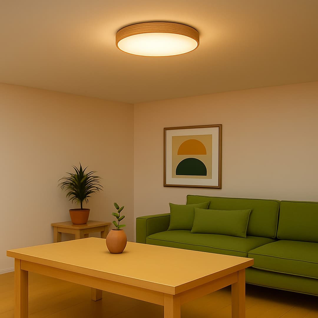 Brilliant LED Deckenleuchte Teranon | Holztöne