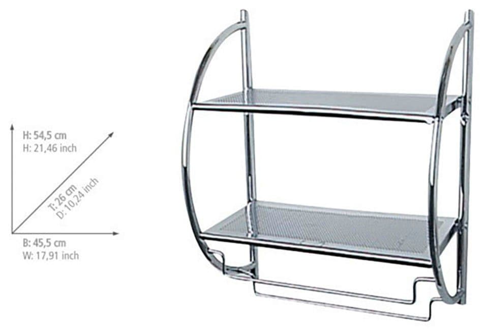 WENKO Wandregal Exclusiv | Silber