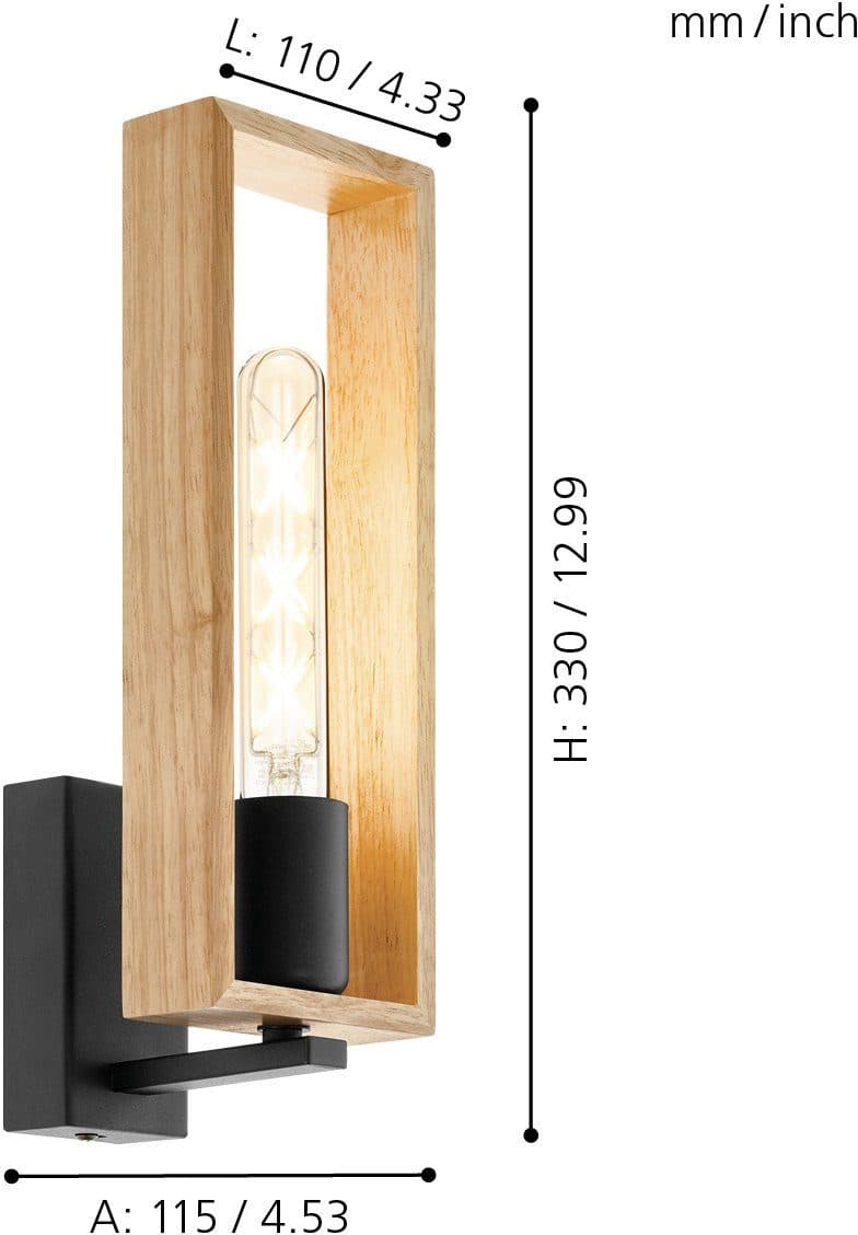 EGLO LITTLETON Wandleuchte | Schwarz