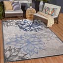 Sanat Teppich Floral 2 Outdoor | Grau