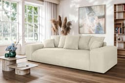 Home affaire Big-Sofa LAKESIDE 3-Sitzer Schlafsofa | Beige