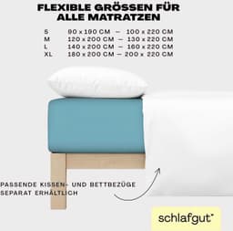 Schlafgut Spannbettlaken EASY JERSEY | Türkis