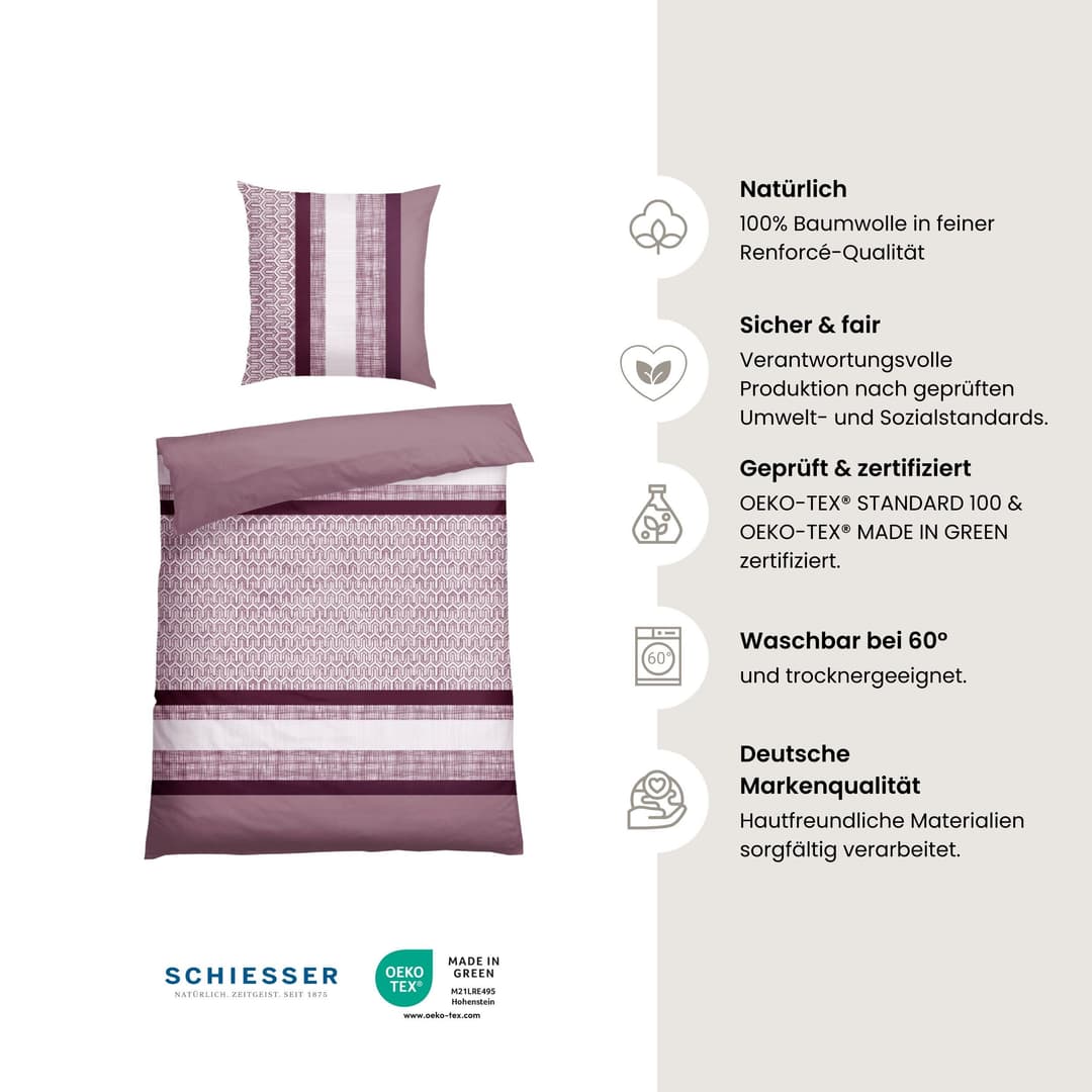 Schiesser Bettwäsche Siena | Rot