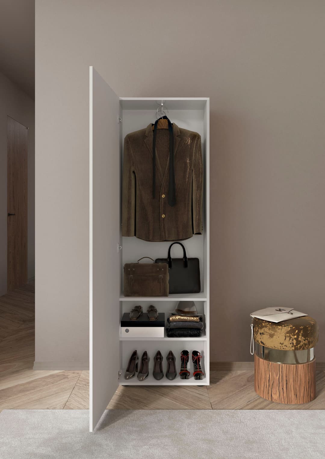 Home affaire Garderobenschrank Vittoria | Weiß