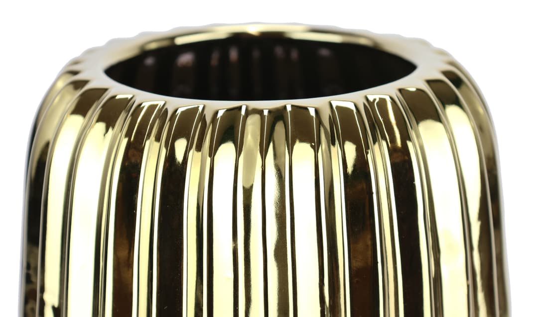 I.GE.A. Dekovase Vase aus Keramik | Gold
