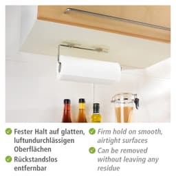 WENKO Wandrollenhalter Modell Static-Loc® | Silber