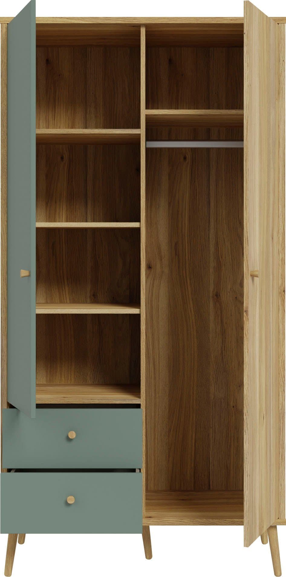 FORTE Kleiderschrank | Grün