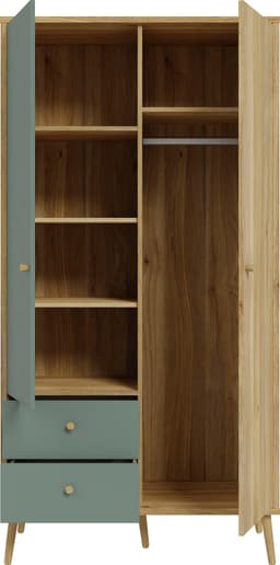 FORTE Kleiderschrank | Grün