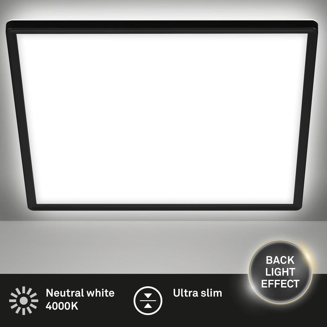 Briloner Leuchten LED Panel 7158415 SLIM | Schwarz