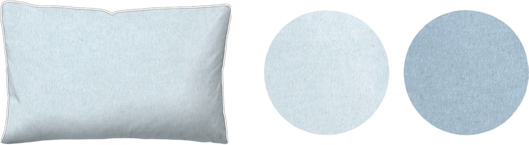 Biberna Kissenbezug Hermal Flanell | Blau