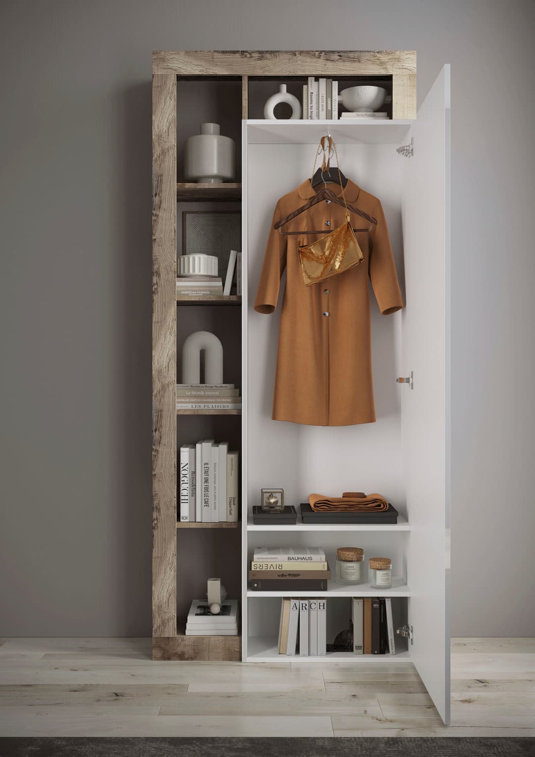 Home affaire Garderobenschrank Hamburg | Weiß
