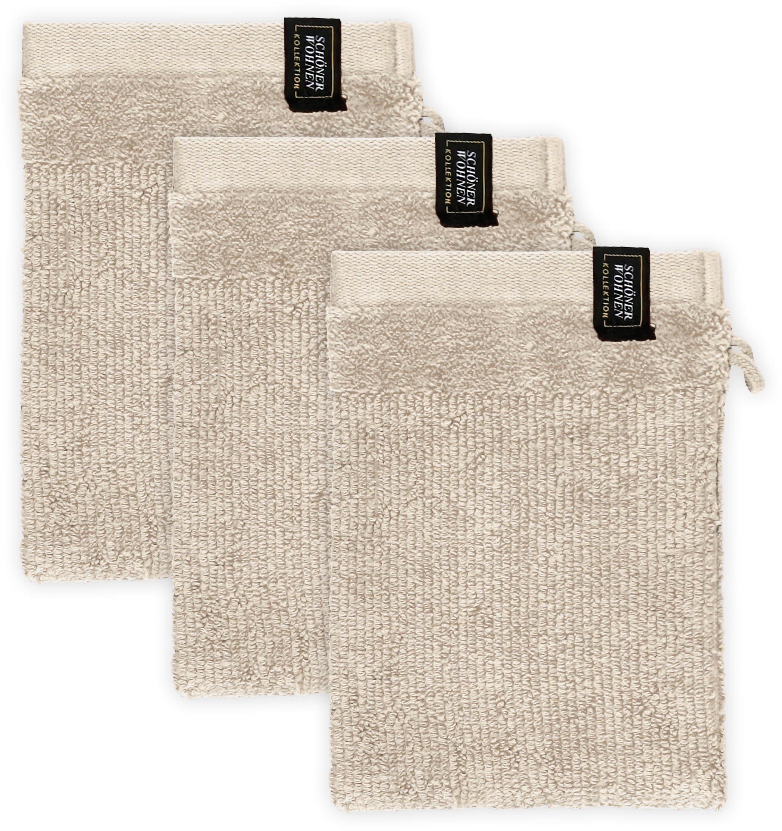 SCHÖNER WOHNEN-Kollektion Waschhandschuh Sense | Beige