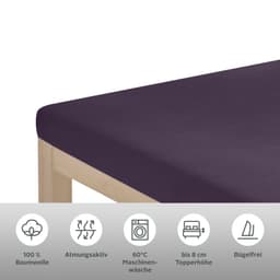 OTTO home Spannbettlaken Topper Basic | Lila