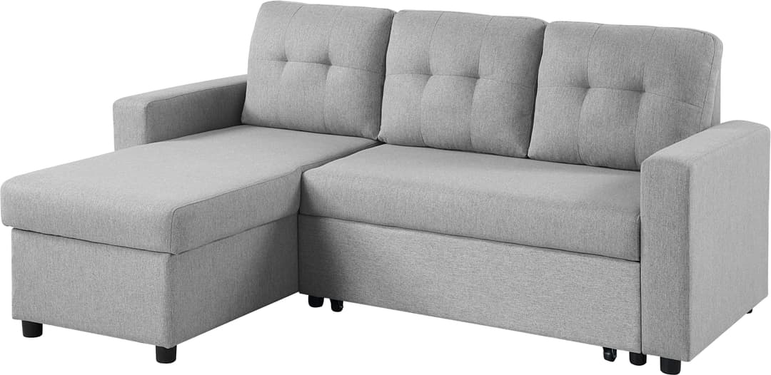 ATLANTIC home collection Ecksofa Gino L-Form | Grau